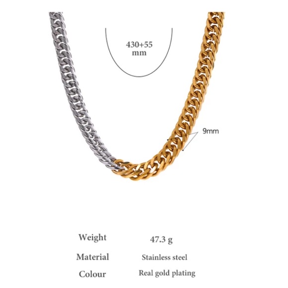 🤍Gold plated texture mix necklace - Picture 3 of 7